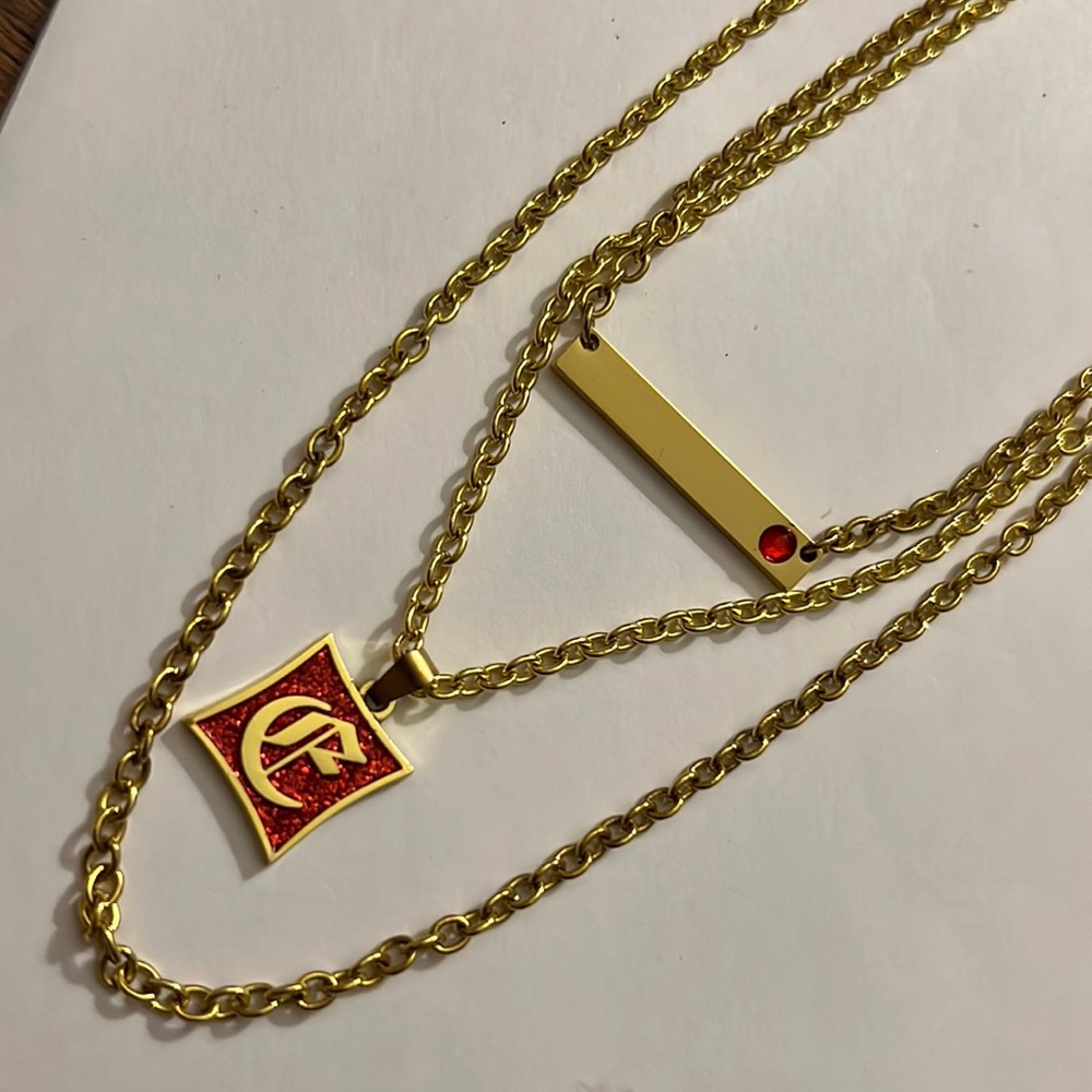 Harry Potter Gryffindor 3 strand necklace